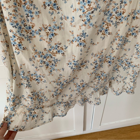 Old Navy Plus Cream/Blue Floral Ruffle Cami Dress Size 2X - Picture 2 of 10